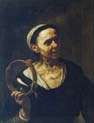 elderly woman with a rattle